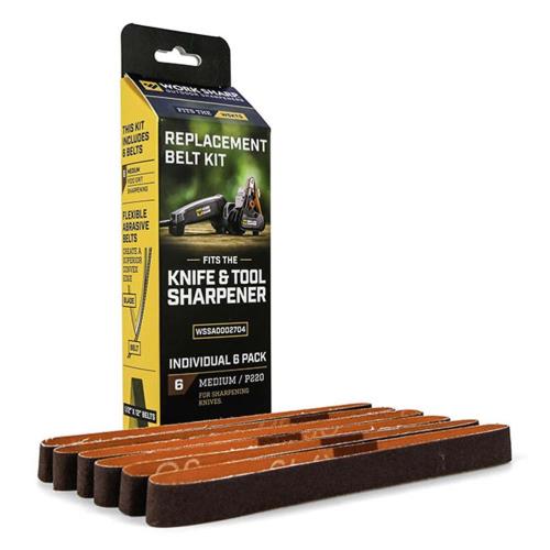 Worksharp Belt Pack 6pc 220 Grit Brown - WSKTS