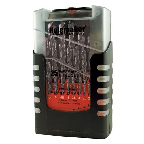 Holemaker 25pc Jobber Drill Set Split Point Metric