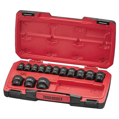 Teng 18pc 1/2in Dr. AF Reg. Impact Socket Set 6-Pnt