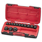 Teng 18pc 1/2in Dr. AF Reg. Impact Socket Set 6-Pnt