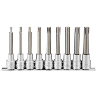 Teng 9pc 1/2in Dr. Long Ribe Bit Socket Set - M4-M13**