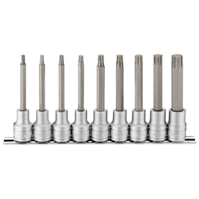 Teng 9pc 1/2in Dr. Long TX Bit Socket Set - TX20-TX60**