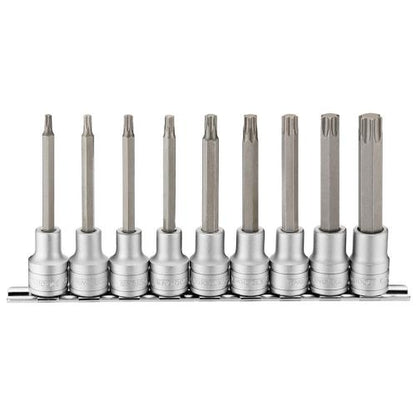 Teng 9pc 1/2in Dr. Long TX Bit Socket Set - TX20-TX60**