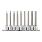Teng 9pc 3/8in Dr. Long TX Bit Socket Set - TX10-TX50