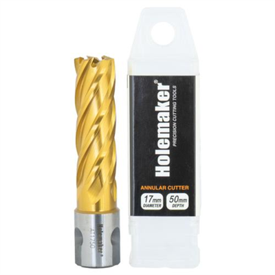 Holemaker Uni Shank Tinite (Tin) Cutter 17mmx50mm