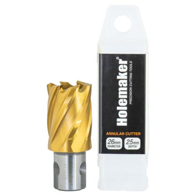 Holemaker Uni Shank Tinite (Tin) Cutter 26mmx25mm