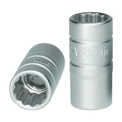 Teng 1/4in Dr. Socket 8mm 12pt