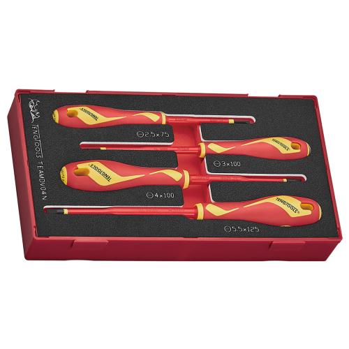 Teng 4pc Screwdriver Set Insulated Flat