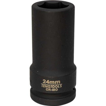 Teng 3/4in Dr. Deep Impact Socket 24mm DIN