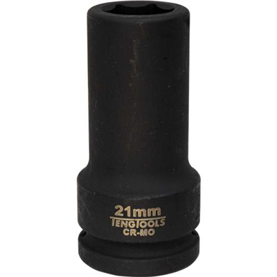 Teng 3/4in Dr. Deep Impact Socket 21mm DIN