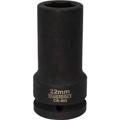 Teng 3/4in Dr. Deep Impact Socket 22mm DIN