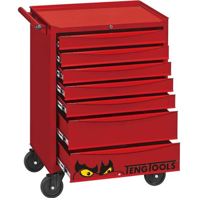 Teng 26in Classic Cabinet 7 Drawers - Red