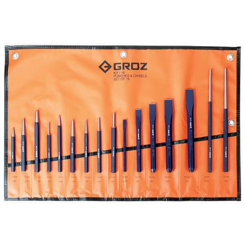 Groz 16pc Punch & Cold Chisel Set