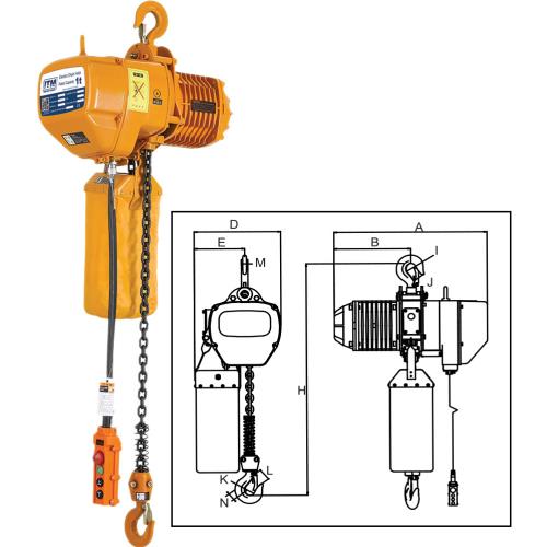 ITM Electric Hoist-415V-1 Ton-3 Meter Lift