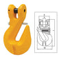 ITM G80 Clevis Shortening Grab Hook w/ Safety Pin-13mm Chain