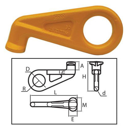 ITM G80 Eye Container Hook - Straight
