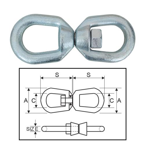 ITM Commercial Chain Swivel-Electric Galvanised-26mm