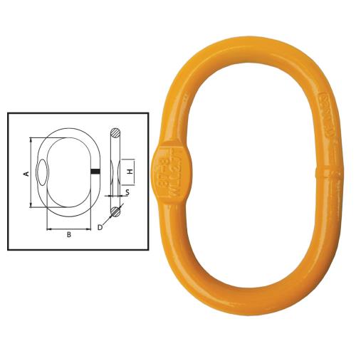 ITM G80 Recessed Enlarged Master Link-Oblong-20-22mm Chain