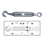 ITM Turnbuckle-Galvanised Commercial-Hook & Eye-12mm