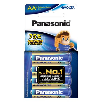 Panasonic AA Battery Evolta Alkaline (4pk) Paper Pack