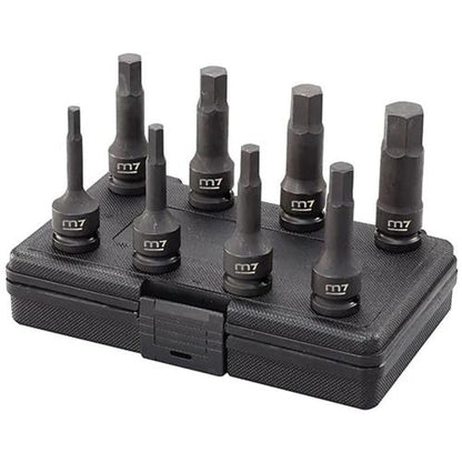 M7 8pc Impact In Hex Socket Set 1/2in Dr. 6-19mm