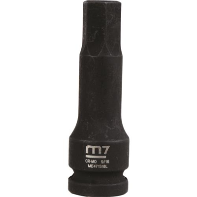 M7 Impact In Hex Socket, 1/2in Drive, 9/16in