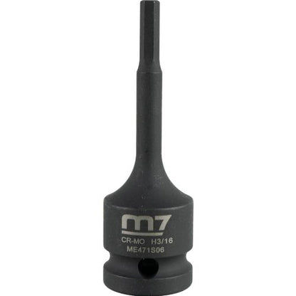 M7 Impact In Hex Socket, 1/2in Drive,  3/16in