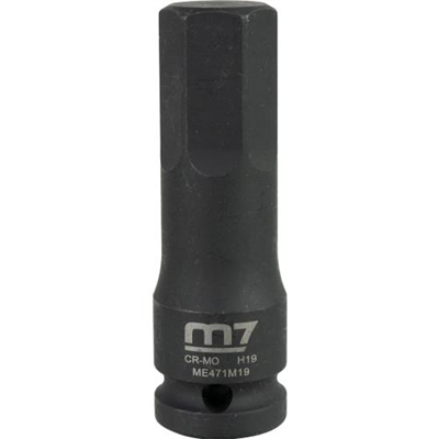 M7 Impact In Hex Socket, 1/2in Drive, 19mm