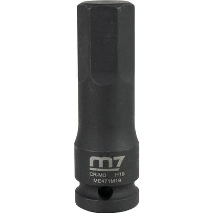 M7 Impact In Hex Socket, 1/2in Drive, 19mm