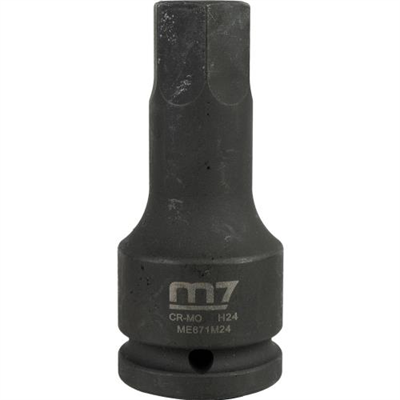 M7 Impact In Hex Socket, 3/4in Drive, 24mm