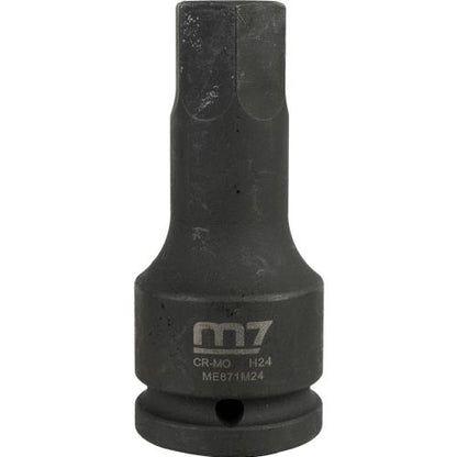 M7 Impact In Hex Socket, 3/4in Drive, 24mm
