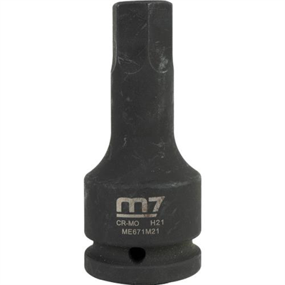 M7 Impact In Hex Socket, 3/4in Drive, 21mm