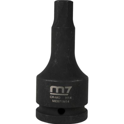 M7 Impact In Hex Socket, 3/4in Drive, 14mm