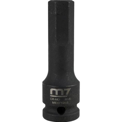 M7 Impact In Hex Socket, 1/2in Drive, 15mm