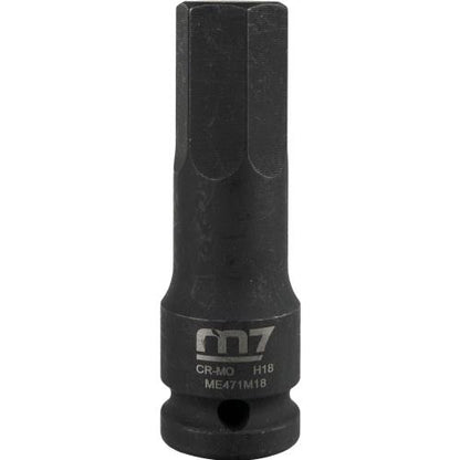 M7 Impact In Hex Socket, 1/2in Drive, 18mm