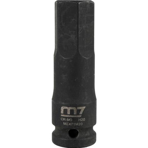 M7 Impact In Hex Socket, 1/2in Drive, 20mm