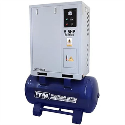 ITM Air Compressor, Silenced Cabinet 3 Phase, 5.5hp, 270L