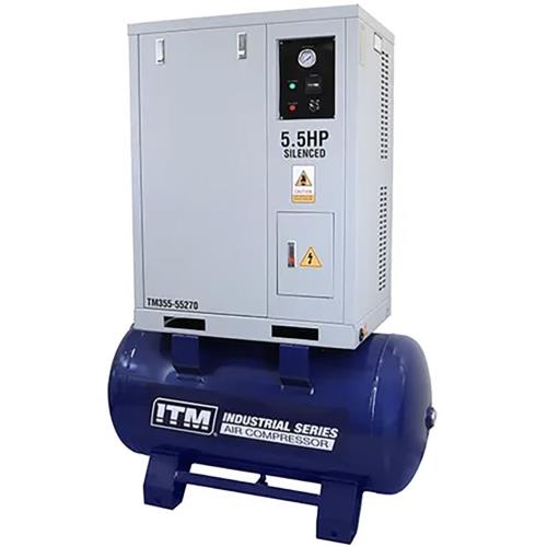 ITM Air Compressor, Silenced Cabinet 3 Phase, 5.5hp, 270L