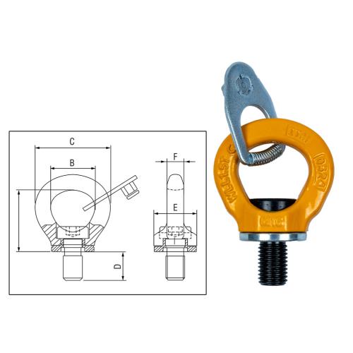 ITM G80 Lifting Point-Swivel Eye Bolt-M10-0.4T