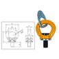 ITM G80 Lifting Point-Swivel Eye Bolt-M24-3.2T