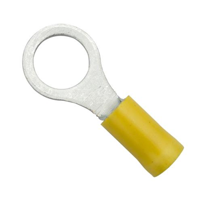 Champion 3/8in / 10mm Yellow Ring Terminal - 100pk