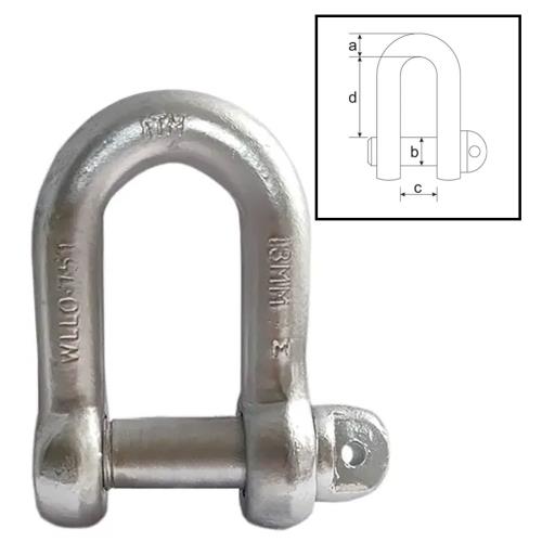 ITM Dee Shackle, Grade M, 0.5 Tonne, 10mm Body