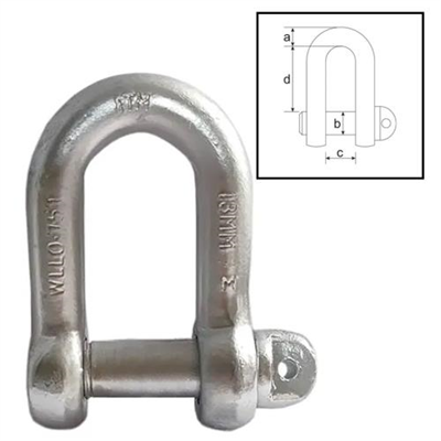 ITM Dee Shackle, Grade M, 3 Tonne, 22mm Body