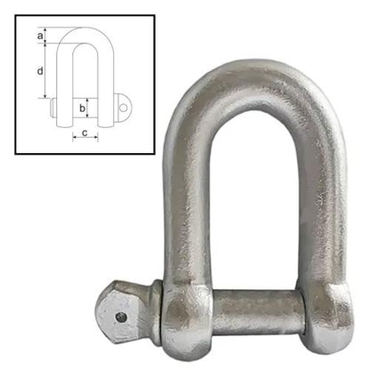 ITM Dee Shackle, Commercial Galvanised, 16mm Body