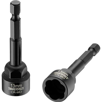 Teng 13mm 1/4in Hex Twist Extractor Cr-Mo