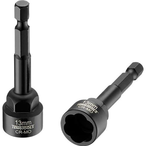 Teng 13mm 1/4in Hex Twist Extractor Cr-Mo