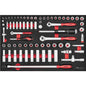 Teng 73pc 1/4in, 3/8in & 1/2in Socket Set FOAM4X4