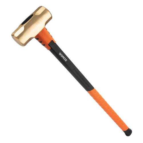 Groz Brass Head Sledge Hammer 3.6kg-Fibreglass Handle 900mm