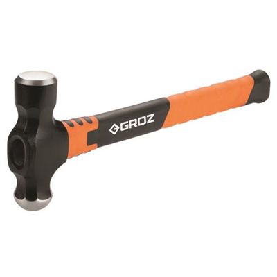 Groz Ball Pein Hammer 8oz - Fibreglass Handle 12in