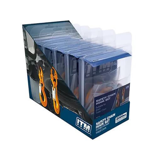 ITM Safety Chain Hook Set 6pc Display Pack - 2000kg